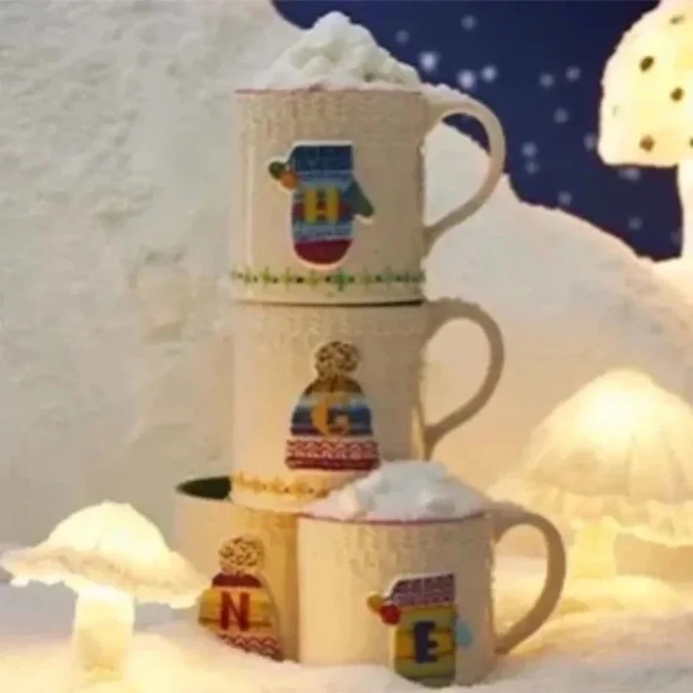 Anthropologie Bundled Up Monogram Mug Letter M - Picture 1 of 3